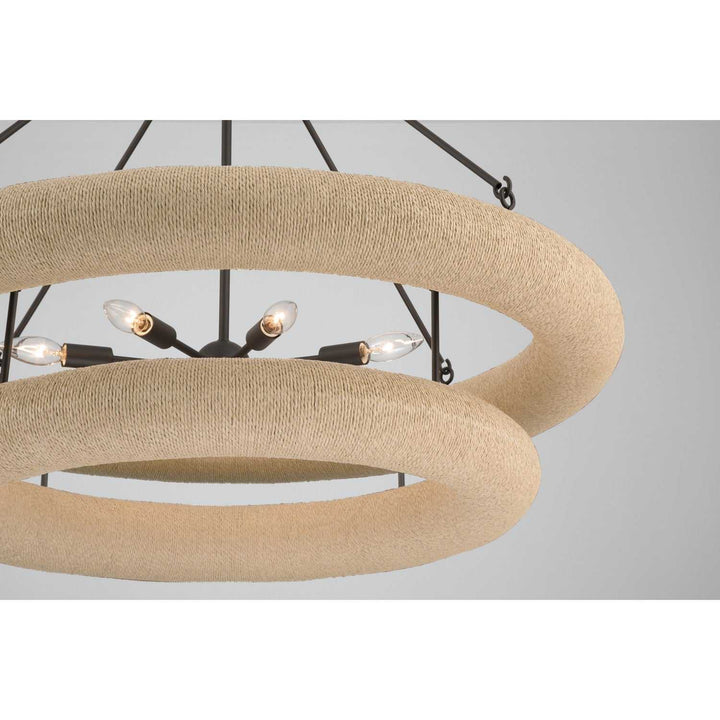 Aeris Eight Light Pendant in Dark Bronze Minka-Lavery