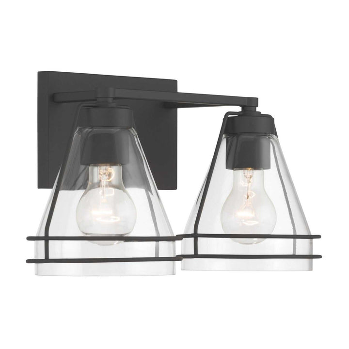 Lorenth Two Light Vanity in Dark Matte Black Minka-Lavery