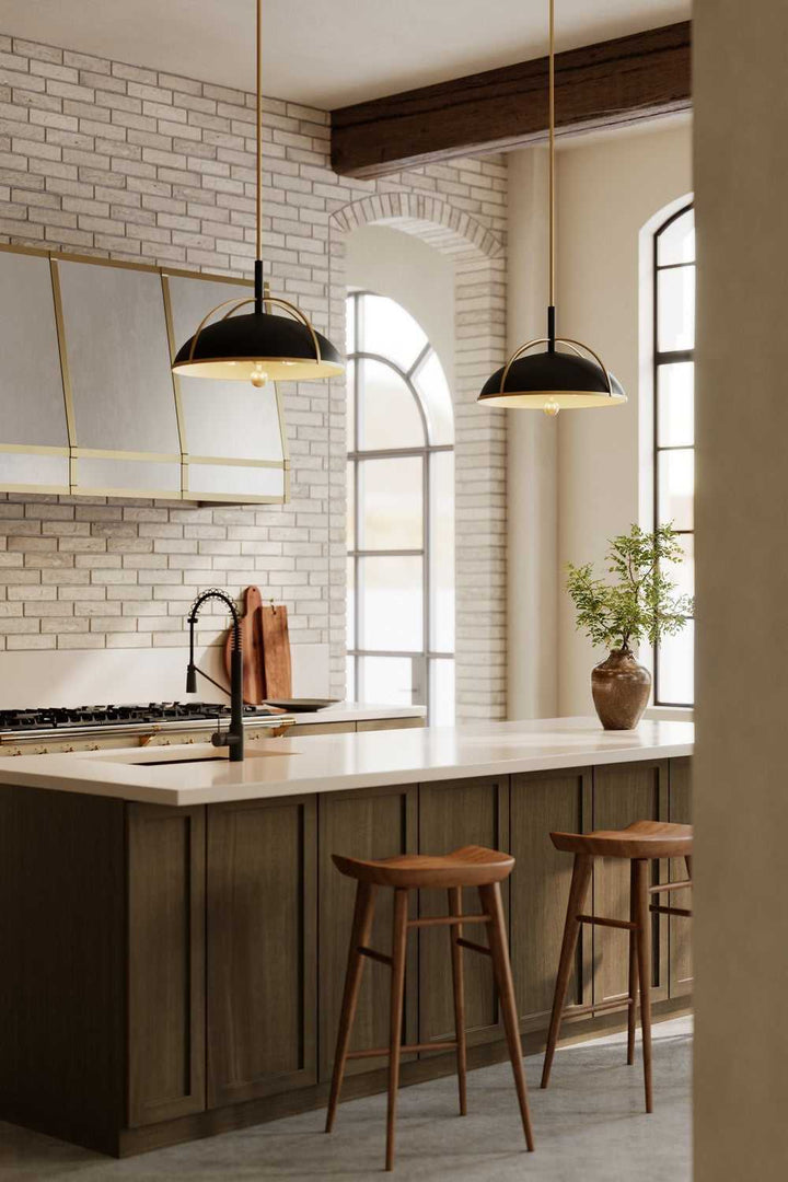 Yorkshire Two Light Pendant in Dark Matte Black Minka-Lavery