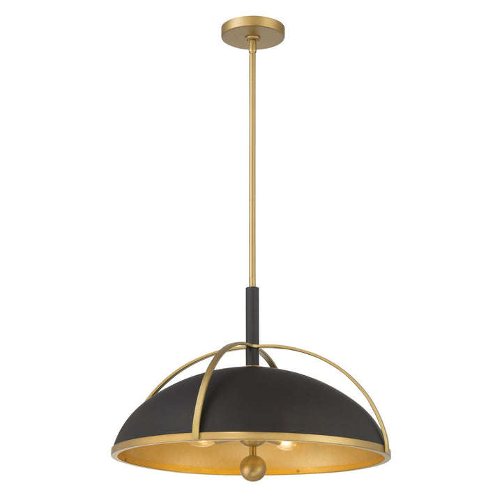 Yorkshire Four Light Pendant in Dark Matte Black Minka-Lavery
