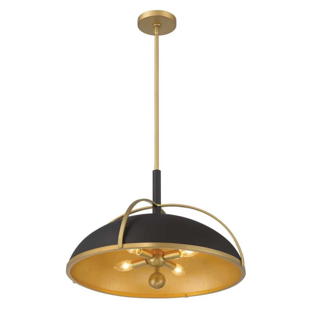 Yorkshire Four Light Pendant in Dark Matte Black Minka-Lavery