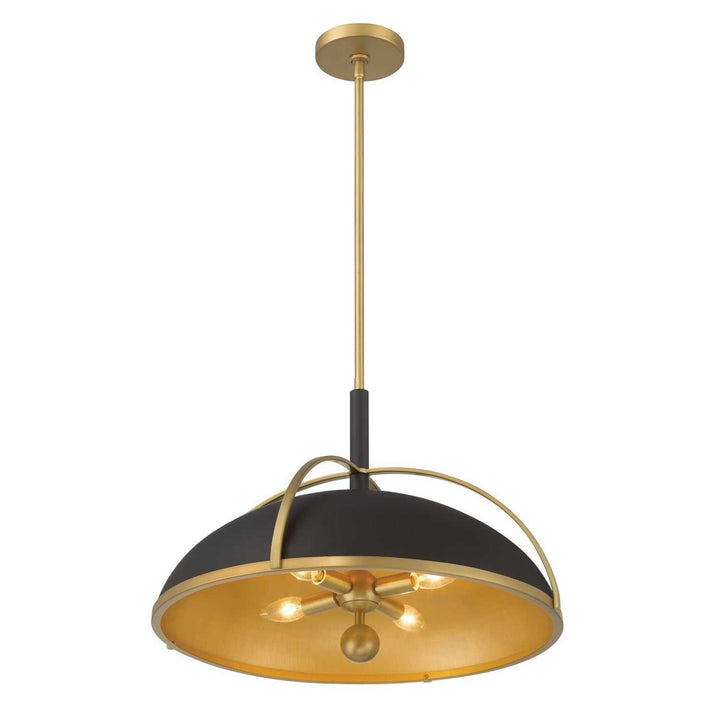 Yorkshire Four Light Pendant in Dark Matte Black Minka-Lavery
