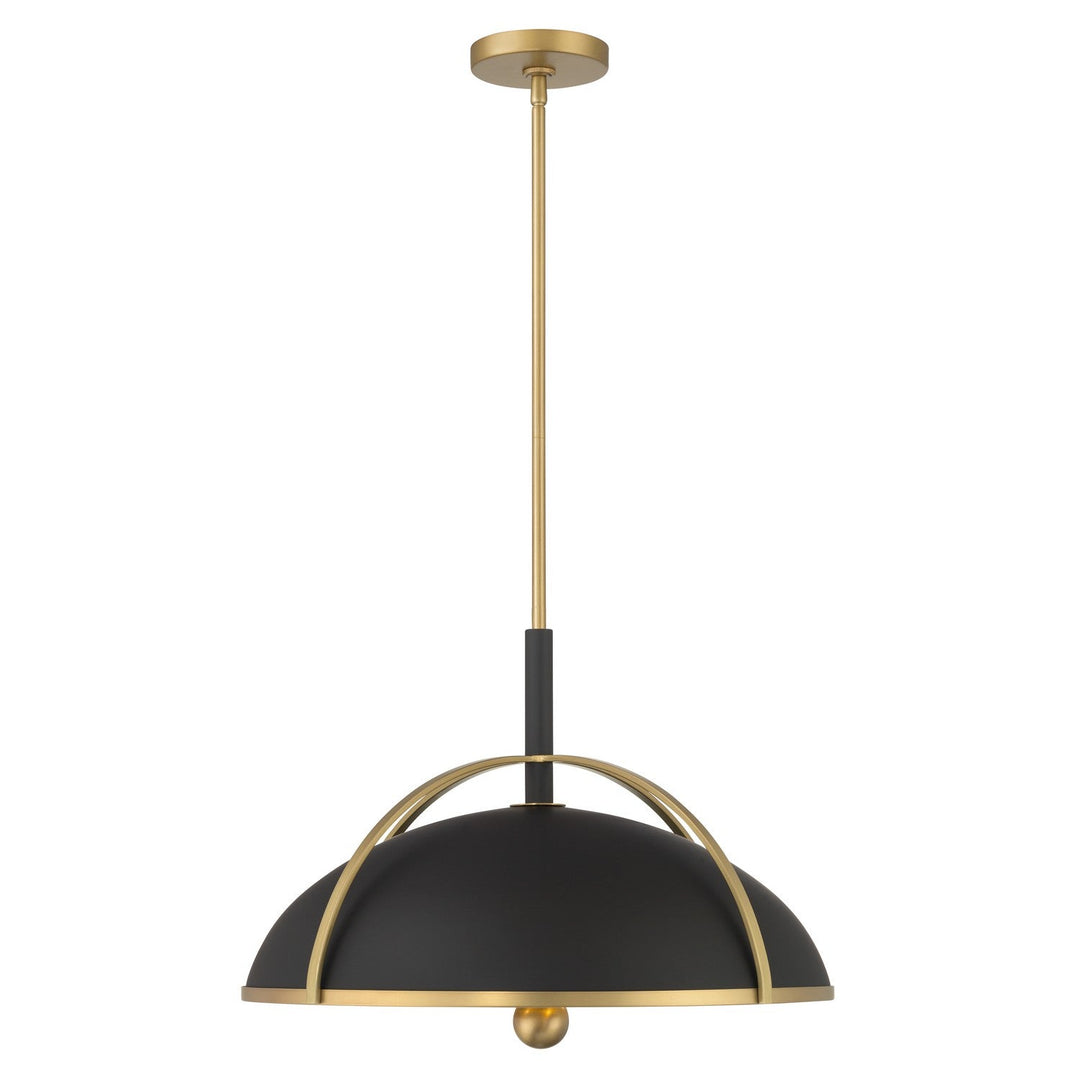 Yorkshire Four Light Pendant in Dark Matte Black Minka-Lavery