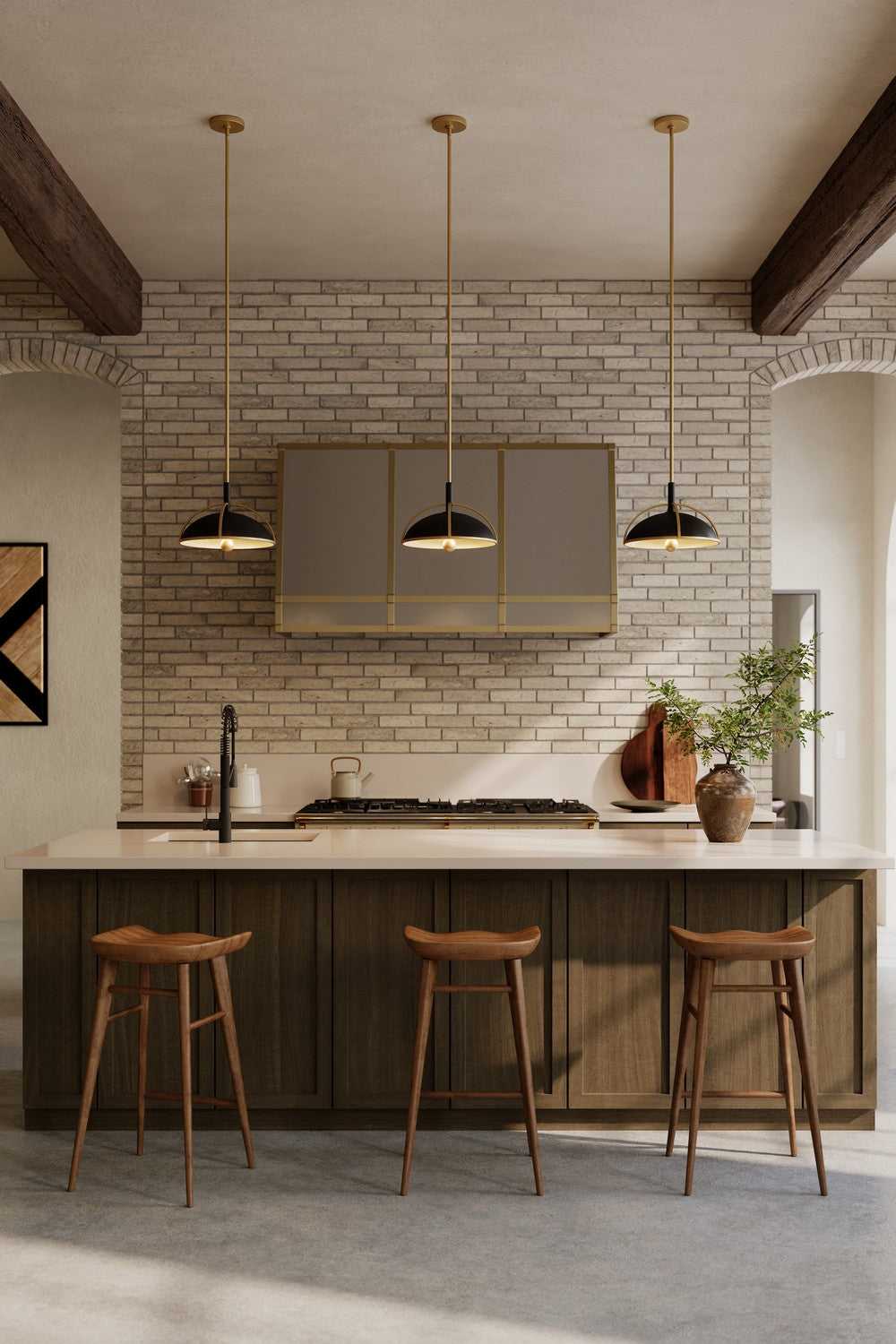 Yorkshire Four Light Pendant in Dark Matte Black Minka-Lavery