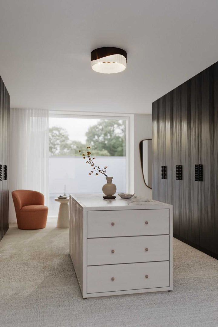 Sway Three Light Flush Mount in Dark Bronze Minka-Lavery
