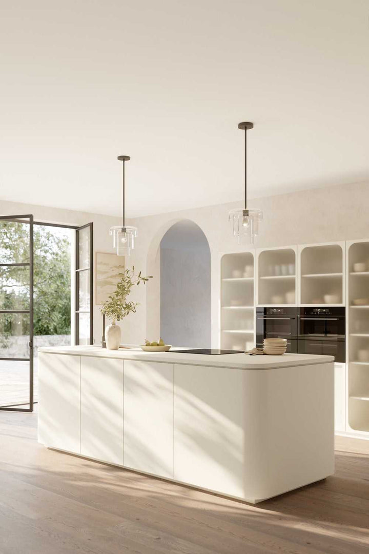 Velique One Light Pendant in Dark Matte Black Minka-Lavery