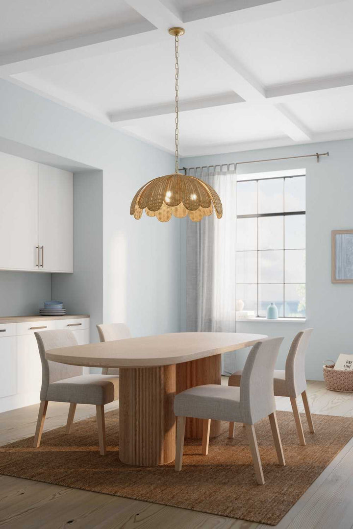 Covea Three Light Pendant in Legacy Brass Minka-Lavery