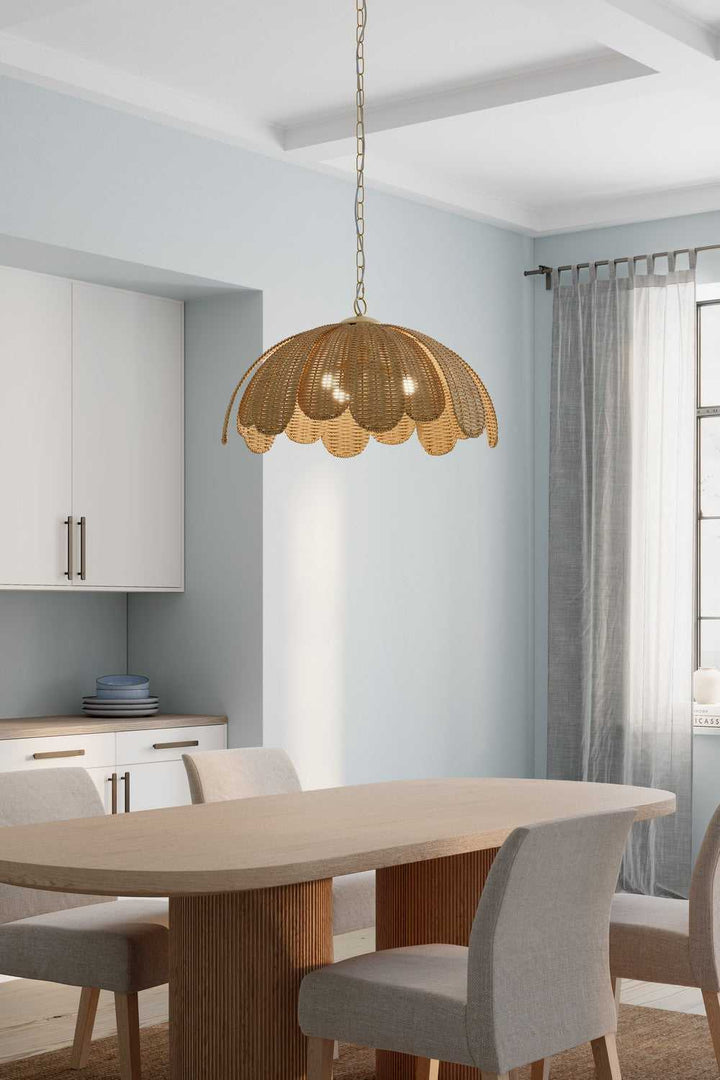Covea Three Light Pendant in Legacy Brass Minka-Lavery