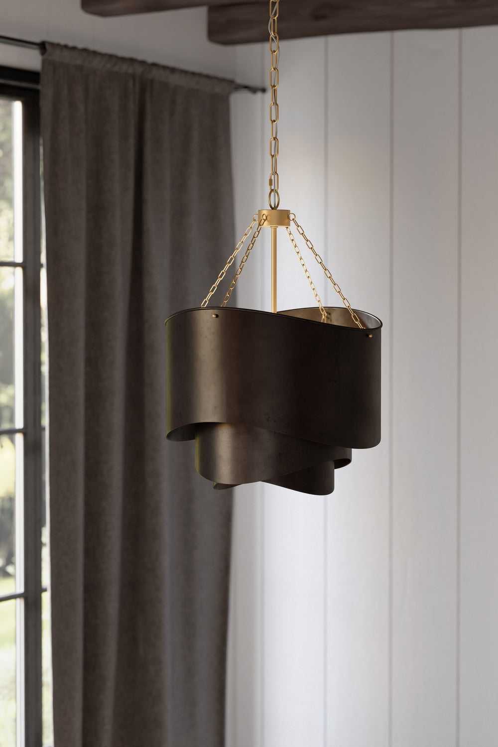 Zyra Three Light Pendant in Legacy Brass Minka-Lavery