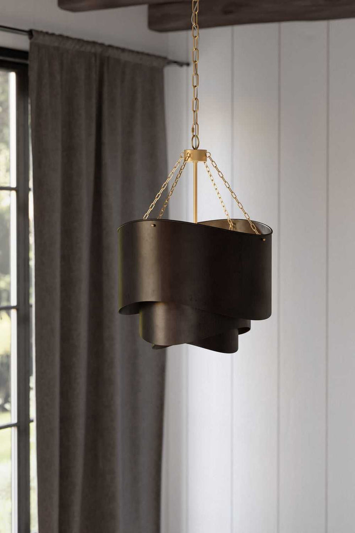 Zyra Three Light Pendant in Legacy Brass Minka-Lavery