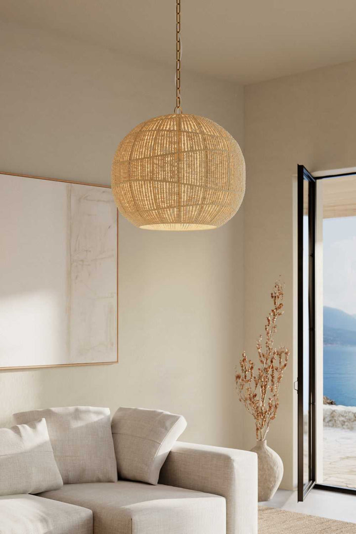 Cavara One Light Pendant in Legacy Brass Minka-Lavery