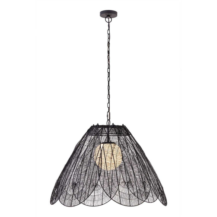 Sylari One Light Pendant in Dark Matte Black Minka-Lavery