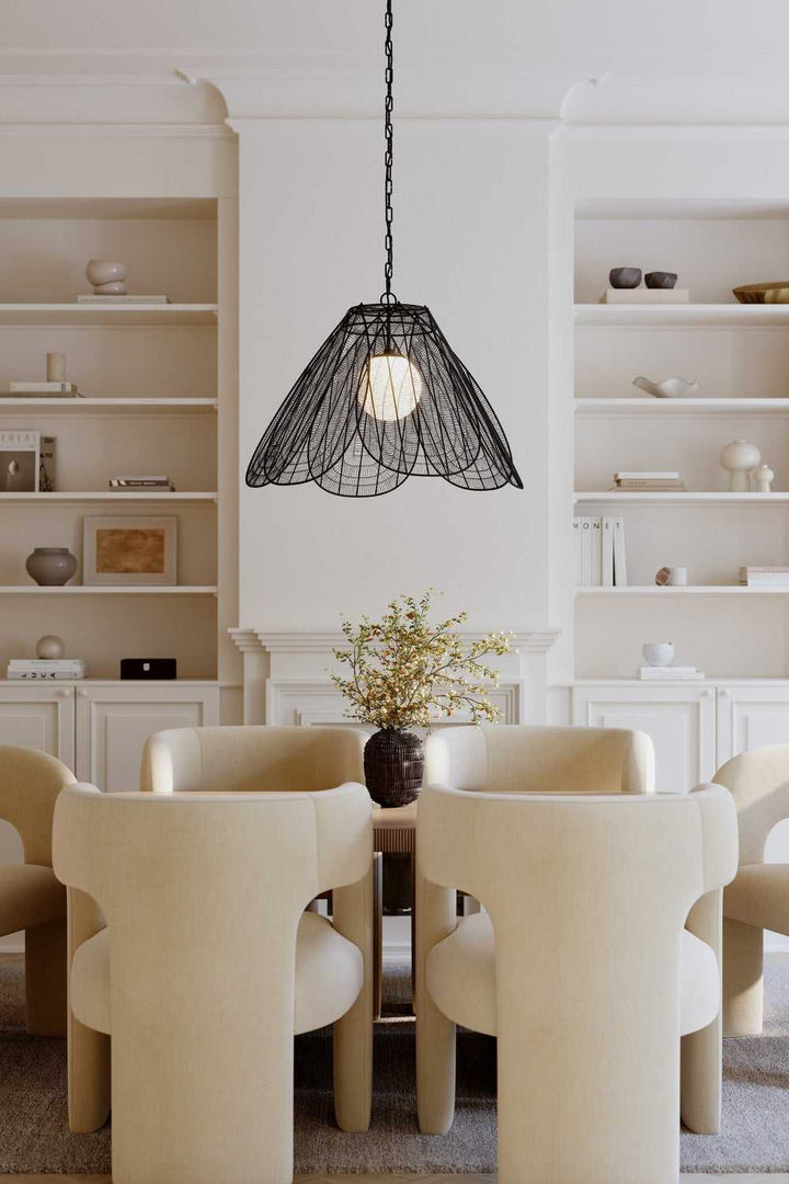 Sylari One Light Pendant in Dark Matte Black Minka-Lavery