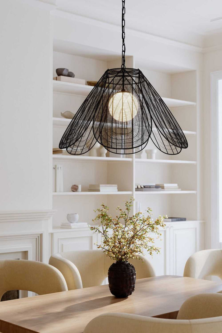 Sylari One Light Pendant in Dark Matte Black Minka-Lavery