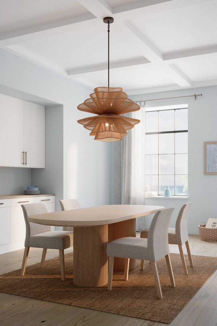 Mireth Six Light Pendant in Dark Bronze Minka-Lavery