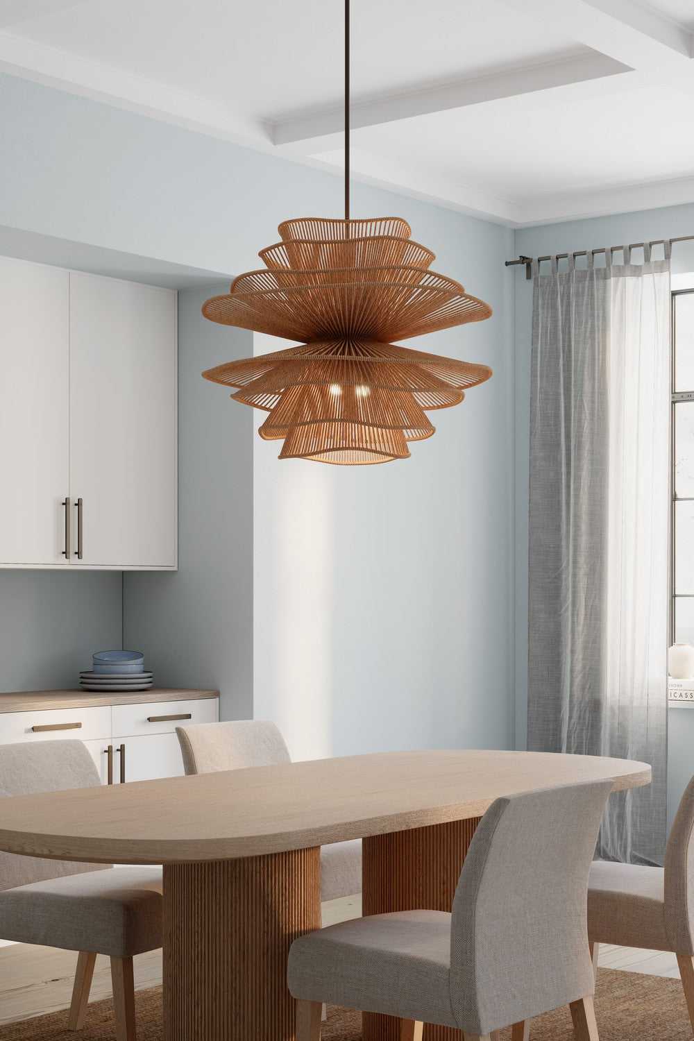 Mireth Six Light Pendant in Dark Bronze Minka-Lavery