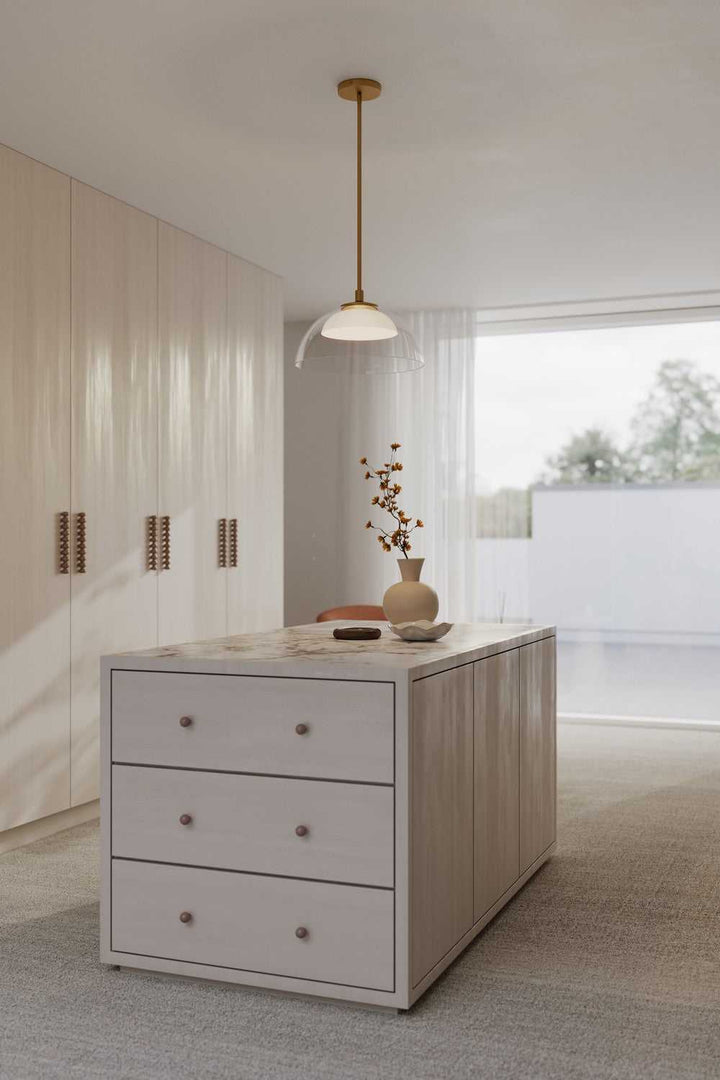 Halwynd LED Convertible Pendant/Semi-Flush in Legacy Brass Minka-Lavery
