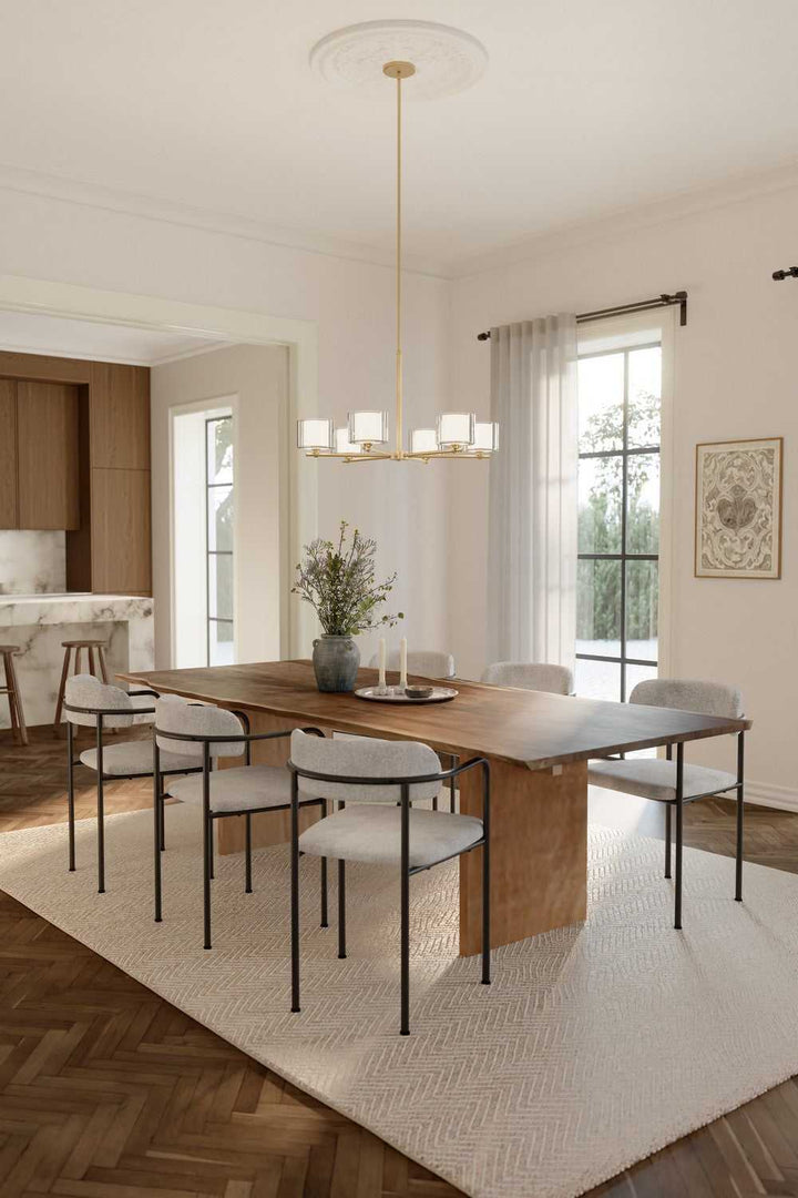 Seville Six Light Chandelier in Legacy Brass Minka-Lavery