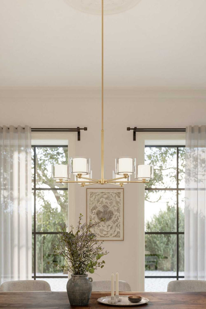 Seville Six Light Chandelier in Legacy Brass Minka-Lavery