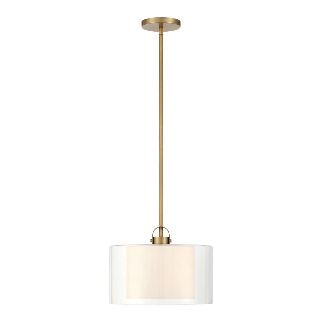 Seville One Light Convertible Pendant/Semi-Flush Mount in Legacy Brass Minka-Lavery
