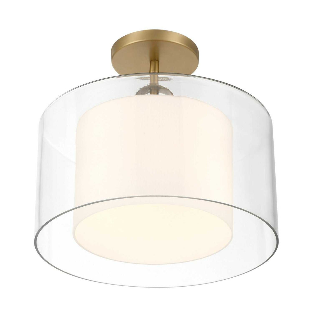 Seville One Light Convertible Pendant/Semi-Flush Mount in Legacy Brass Minka-Lavery