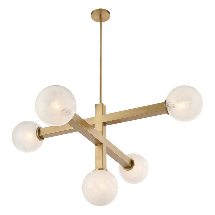 Narra Five Light Chandelier in Legacy Brass Minka-Lavery