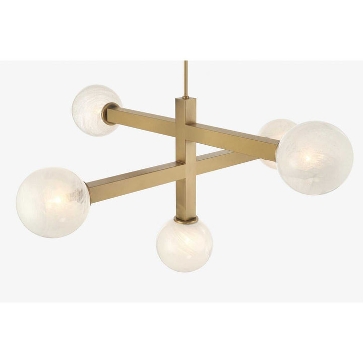 Narra Five Light Chandelier in Legacy Brass Minka-Lavery
