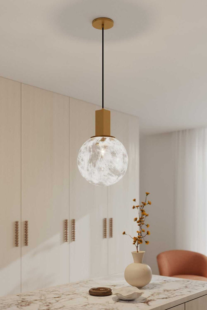 Narra One Light Pendant in Legacy Brass Minka-Lavery