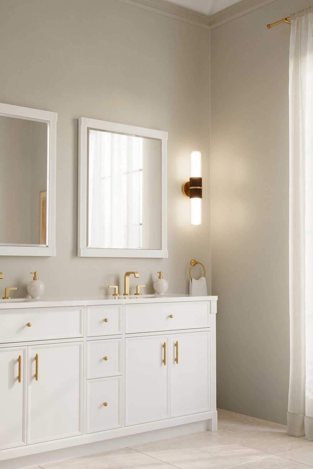 Linthor Two Light Wall Sconce in Legacy Brass Minka-Lavery