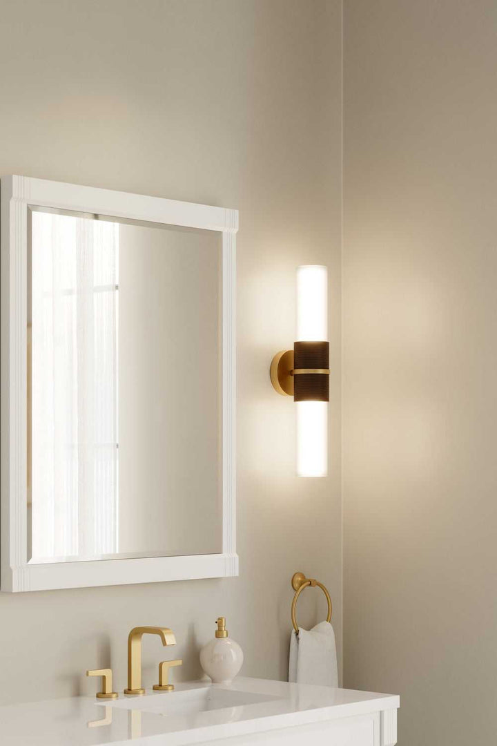 Linthor Two Light Wall Sconce in Legacy Brass Minka-Lavery