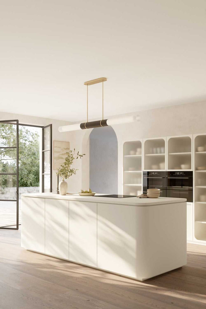 Linthor LED Linear Chandelier in Legacy Brass Minka-Lavery
