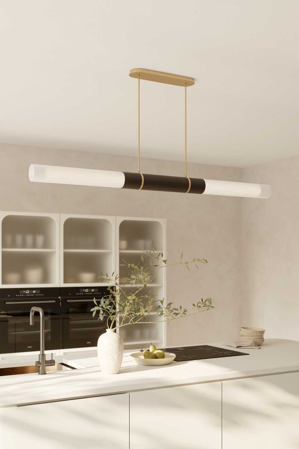 Linthor LED Linear Chandelier in Legacy Brass Minka-Lavery