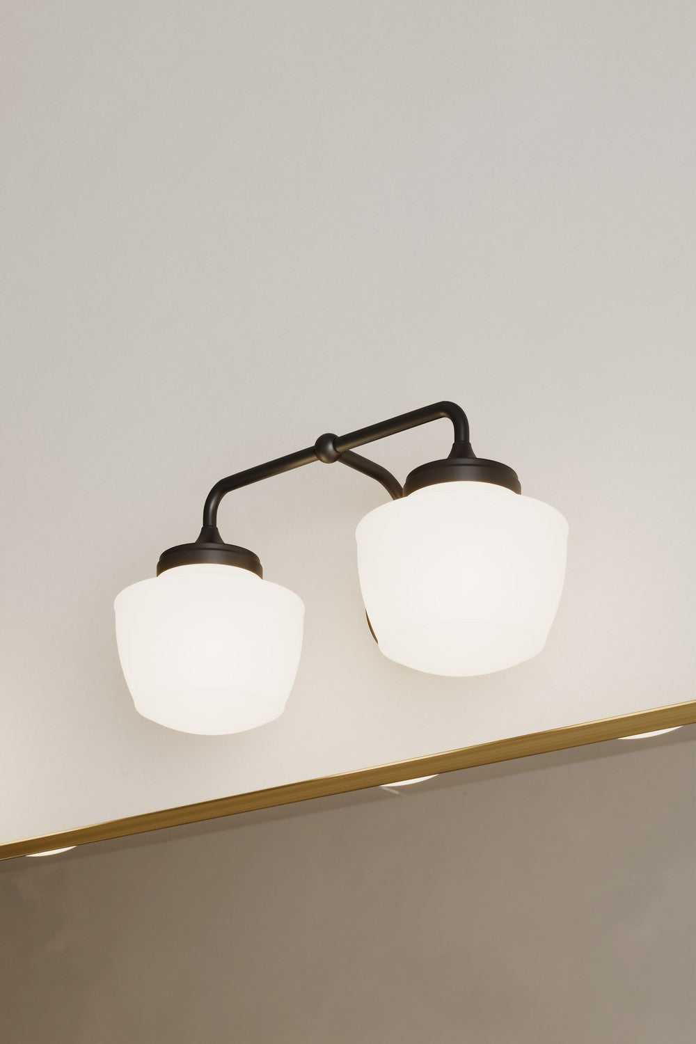 Cornwell Two Light Vanity in Dark Matte Black Minka-Lavery