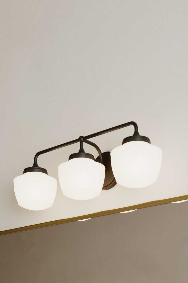 Cornwell Three Light Vanity in Dark Matte Black Minka-Lavery