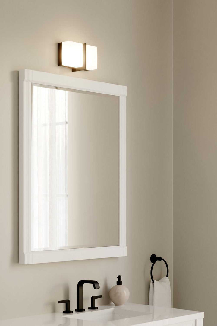 High Rise LED Bath Bar in Dark Matte Black Minka-Lavery