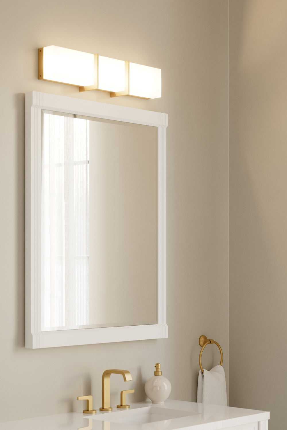 High Rise LED Bath Bar in Legacy Brass Minka-Lavery
