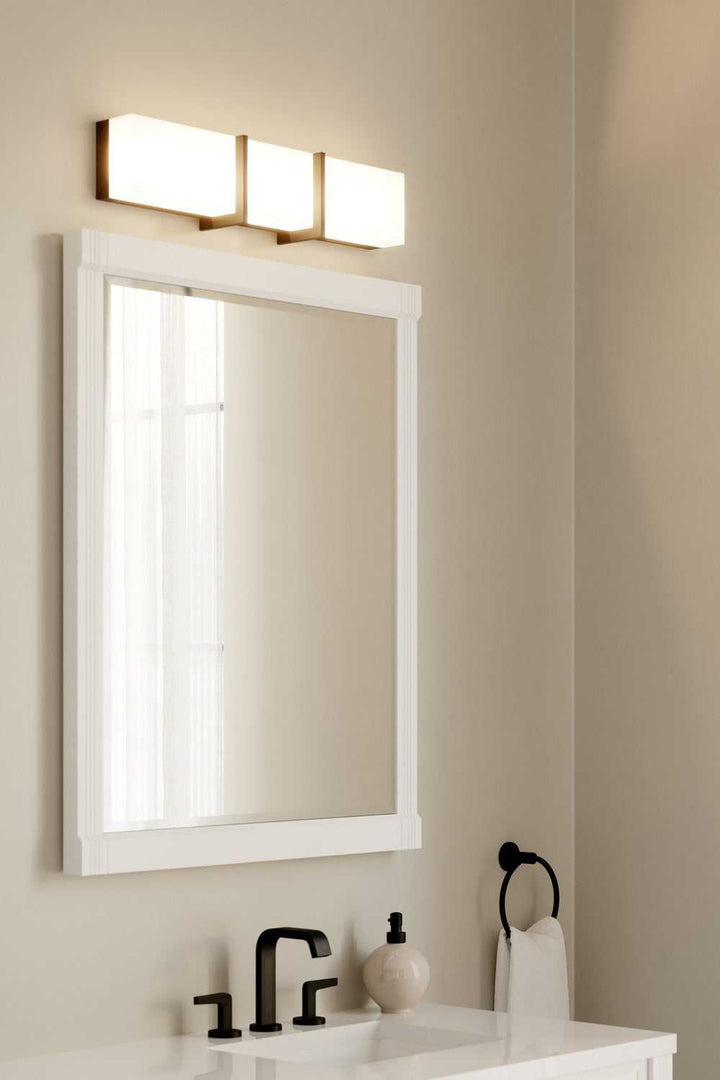 High Rise LED Bath Bar in Dark Matte Black Minka-Lavery