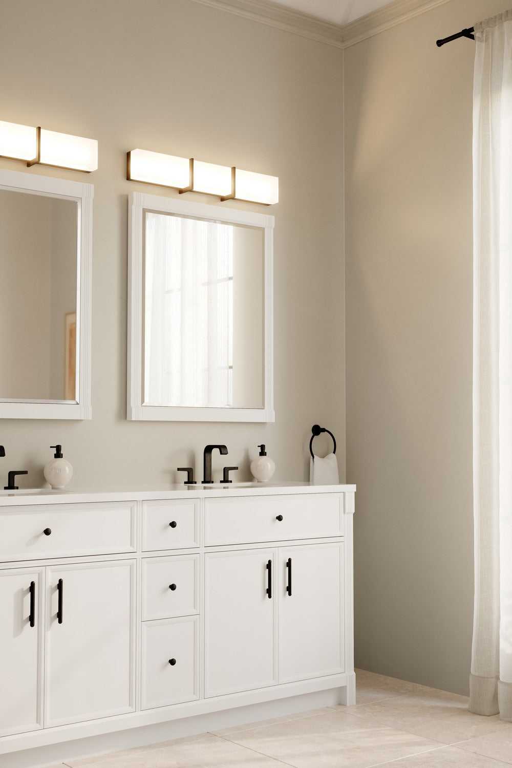 High Rise LED Bath Bar in Dark Matte Black Minka-Lavery