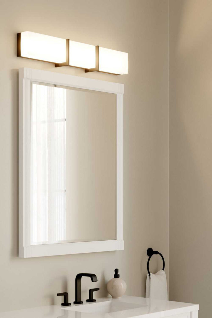 High Rise LED Bath Bar in Dark Matte Black Minka-Lavery