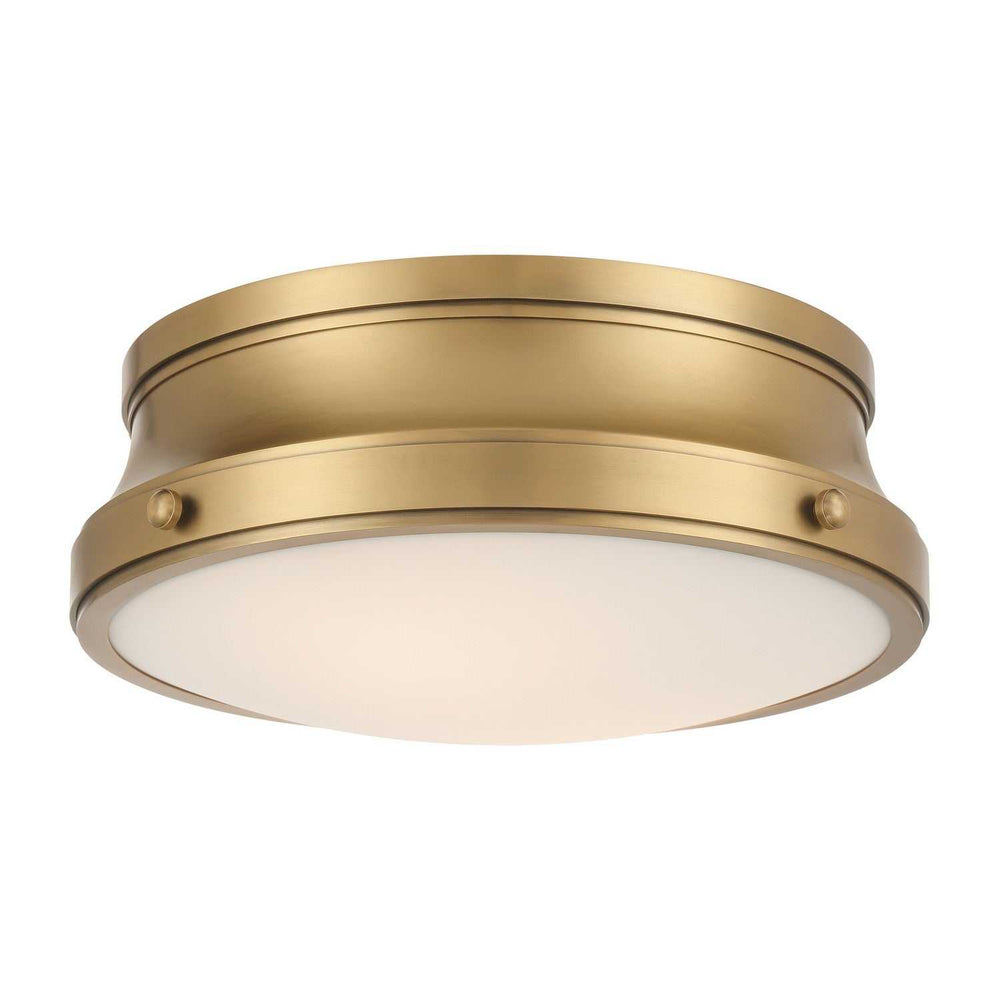 Purelight Two Light Flush Mount in Legacy Brass Minka-Lavery