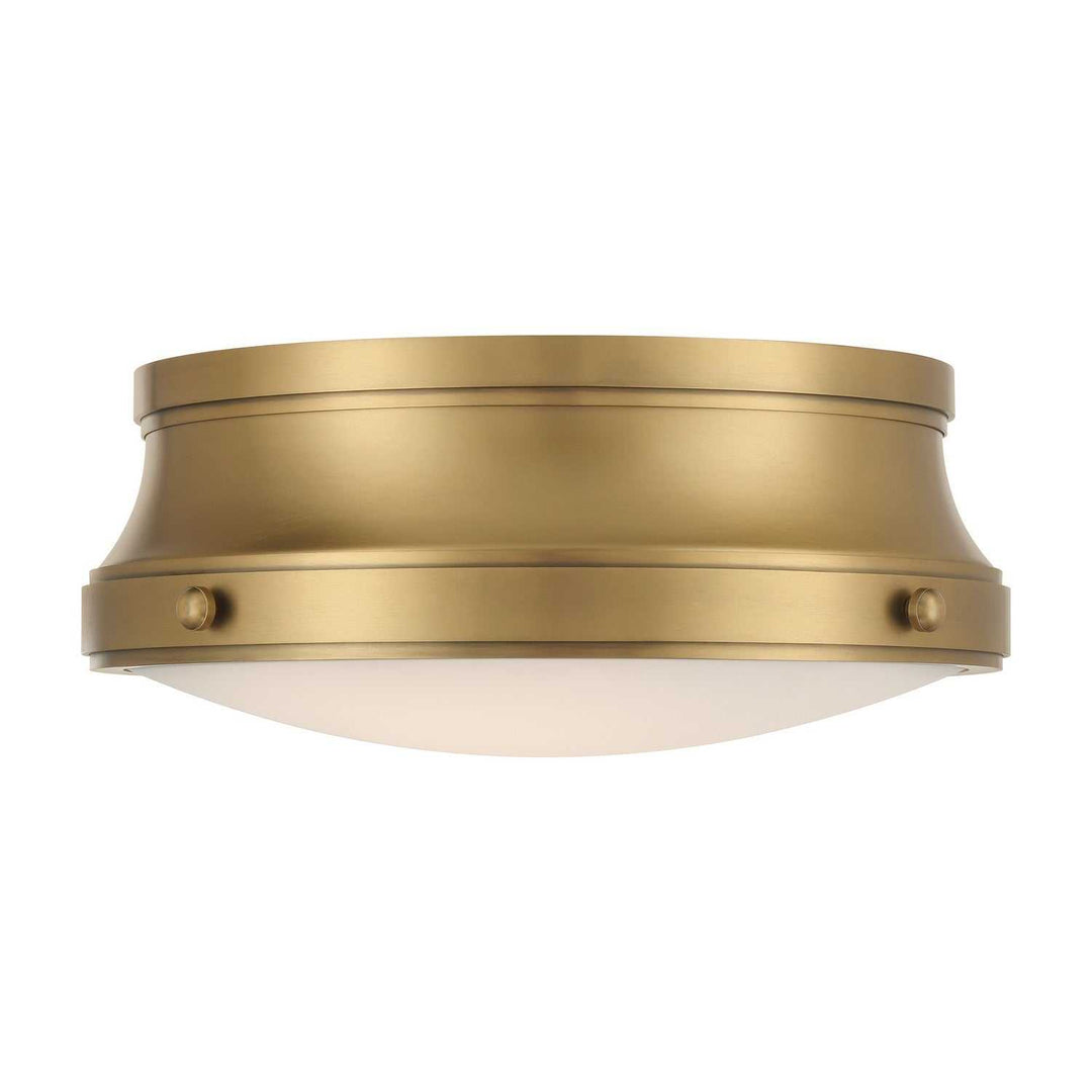 Purelight Two Light Flush Mount in Legacy Brass Minka-Lavery