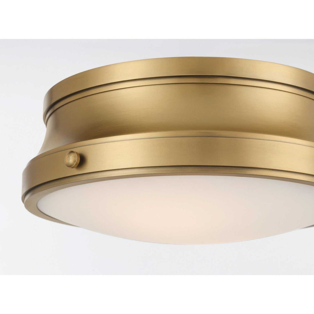 Purelight Two Light Flush Mount in Legacy Brass Minka-Lavery