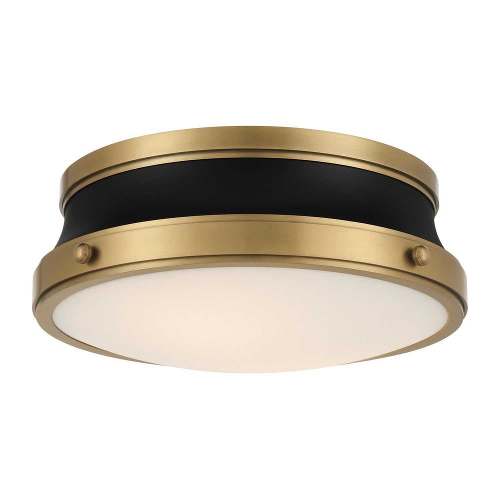 Purelight Two Light Flush Mount in Legacy Brass Minka-Lavery