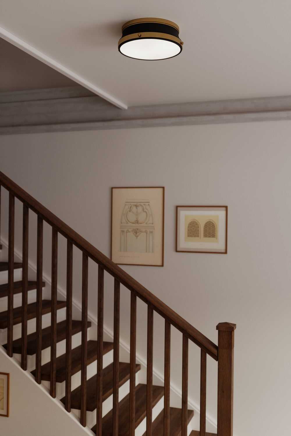 Purelight Two Light Flush Mount in Legacy Brass Minka-Lavery