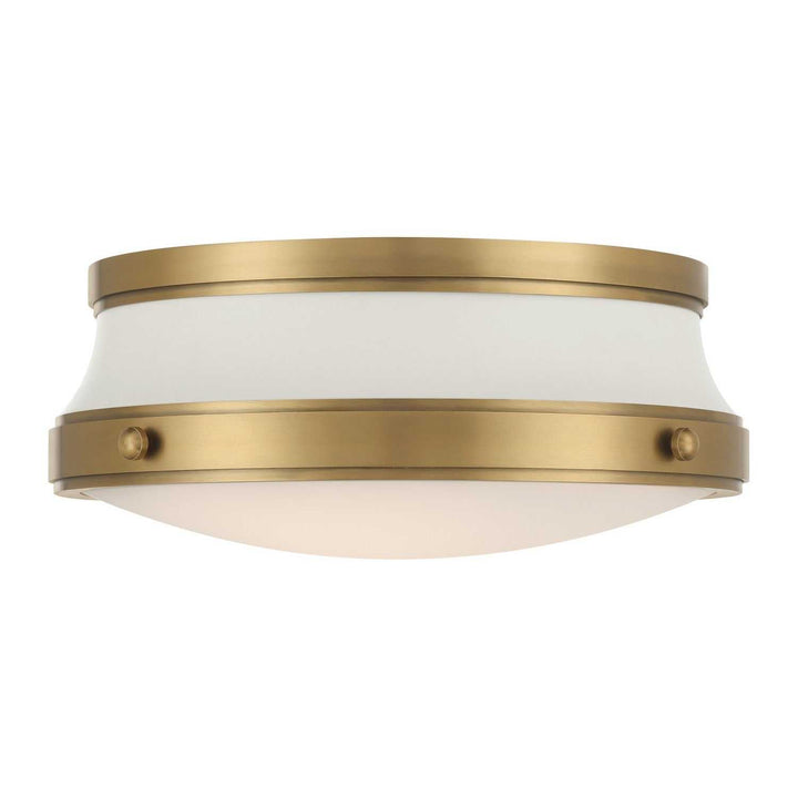 Purelight Two Light Flush Mount in Legacy Brass Minka-Lavery