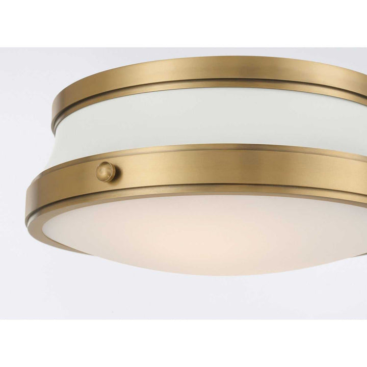 Purelight Two Light Flush Mount in Legacy Brass Minka-Lavery