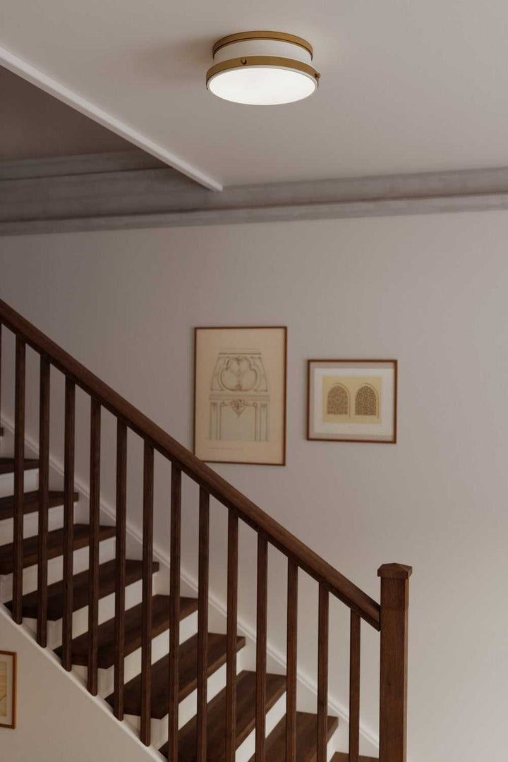 Purelight Two Light Flush Mount in Legacy Brass Minka-Lavery