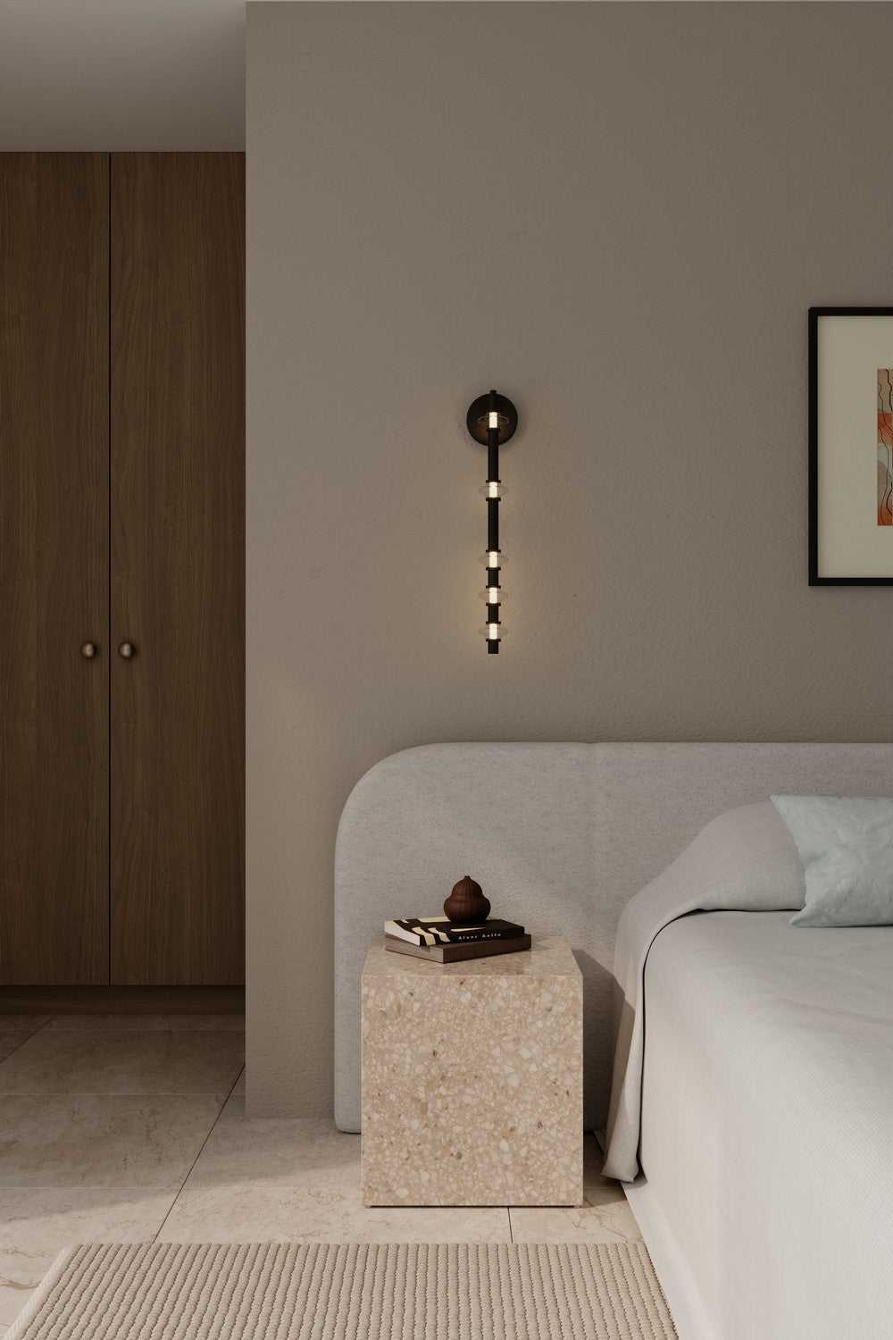 Pearl LED Wall Sconce in Dark Matte Black Minka-Lavery