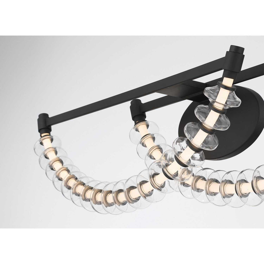 Pearl LED Vanity in Dark Matte Black Minka-Lavery