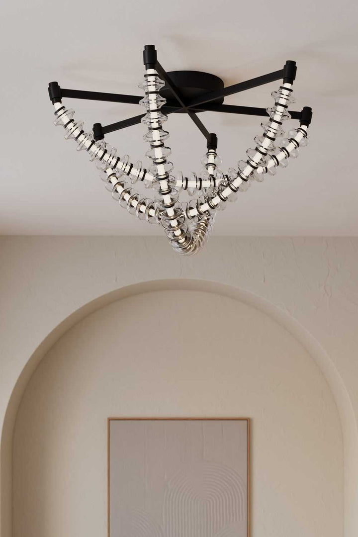 Pearl LED Flush Mount in Dark Matte Black Minka-Lavery